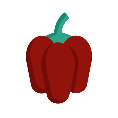 Paprika, Animated Icon, Flat