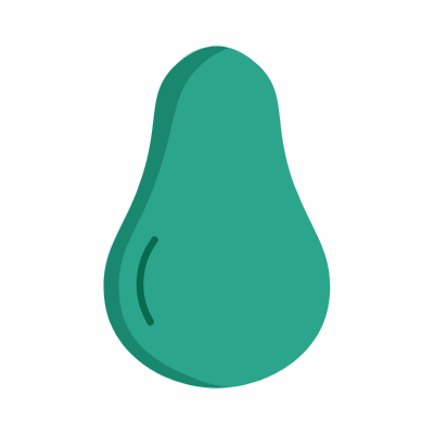 Avocado, Animated Icon, Flat