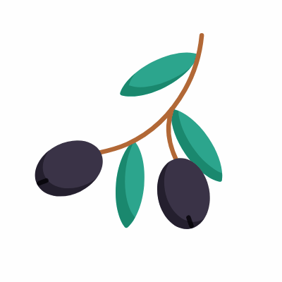 Olives, Animated Icon, Flat