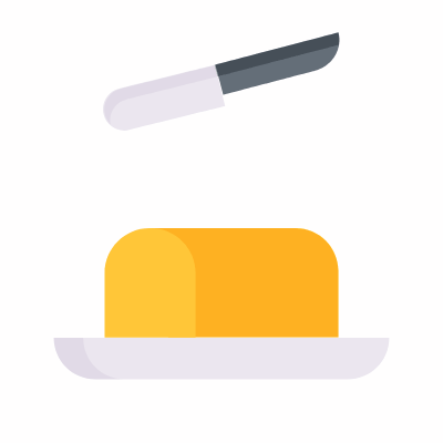 Butter, Animated Icon, Flat
