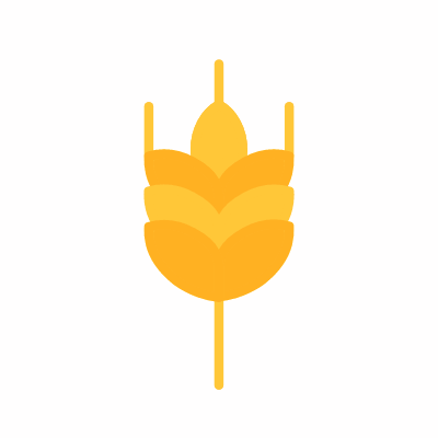 Wheat, Animated Icon, Flat