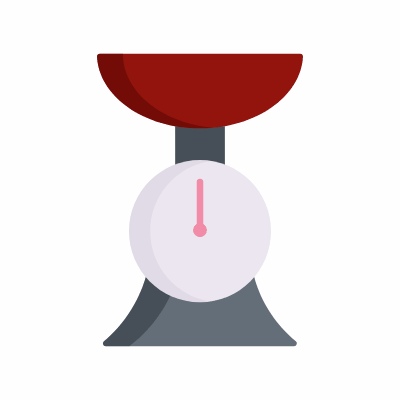 Kitchen scale, Animated Icon, Flat