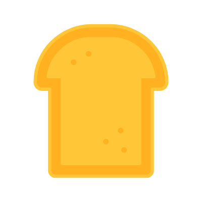 Bread, Animated Icon, Flat