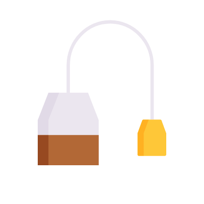 Tea bag, Animated Icon, Flat