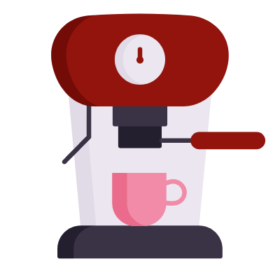 Coffee machine, Animated Icon, Flat