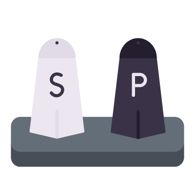 Salt & pepper, Animated Icon, Flat