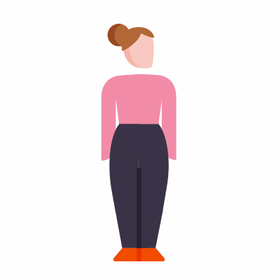 Female, Animated Icon, Flat