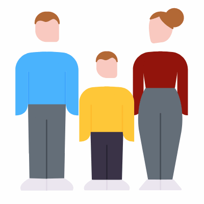 Family, Animated Icon, Flat