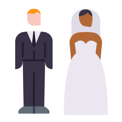Marriage, Animated Icon, Flat