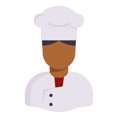 Cook, Animated Icon, Flat
