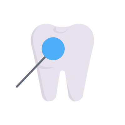 Dental care, Animated Icon, Flat
