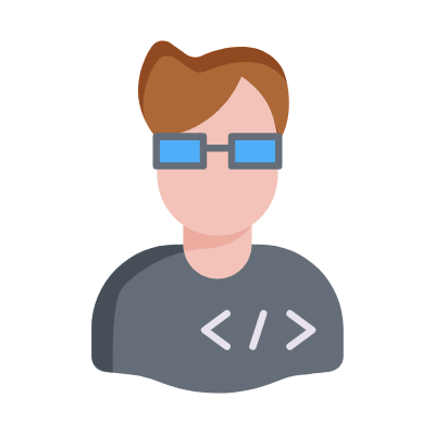 IT developer, Animated Icon, Flat