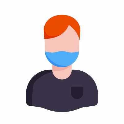 Face mask, Animated Icon, Flat