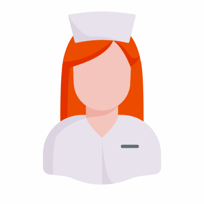 Nurse, Animated Icon, Flat