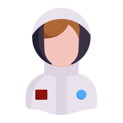 Spaceman, Animated Icon, Flat