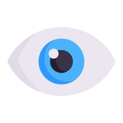 Eye, Animated Icon, Flat