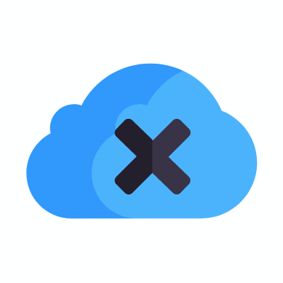 Cloud error, Animated Icon, Flat