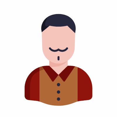 Mustache, Animated Icon, Flat