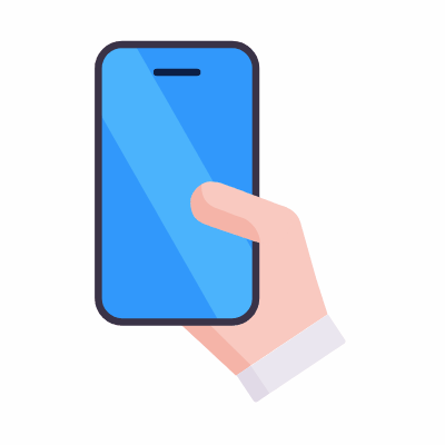 Phone, Animated Icon, Flat