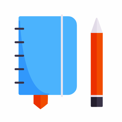 Notebook, Animated Icon, Flat