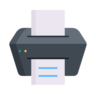 Printer, Animated Icon, Flat