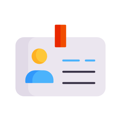 Business card, Animated Icon, Flat