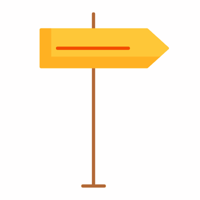 Road sign, Animated Icon, Flat