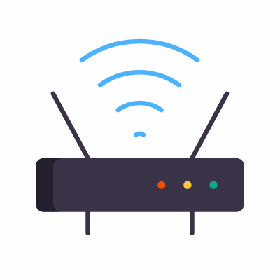 Wifi connection, Animated Icon, Flat