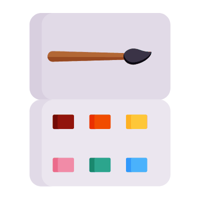 Watercolor, Animated Icon, Flat