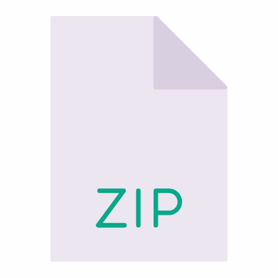 ZIP, Animated Icon, Flat