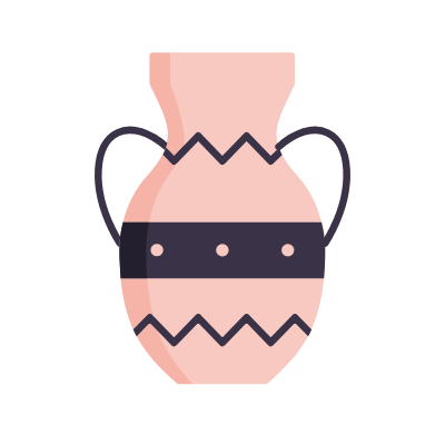 Vase, Animated Icon, Flat