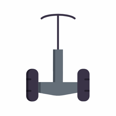 Segway, Animated Icon, Flat