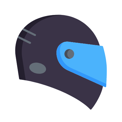 Motorbike, Animated Icon, Flat