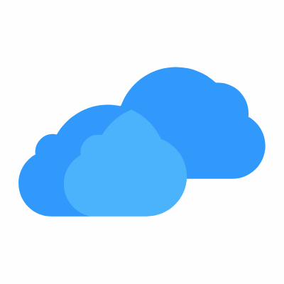 Clouds, Animated Icon, Flat