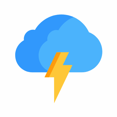 Storm, Animated Icon, Flat
