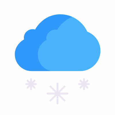 Snow, Animated Icon, Flat