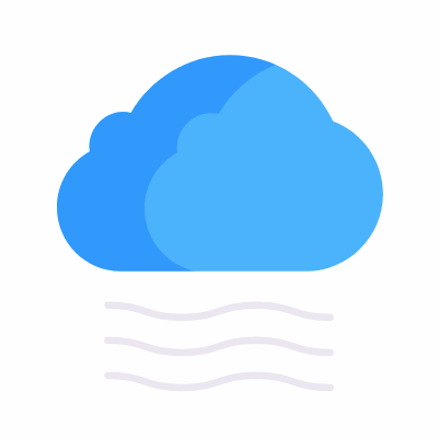 Fog, Animated Icon, Flat