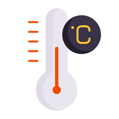 Celsius temperature, Animated Icon, Flat