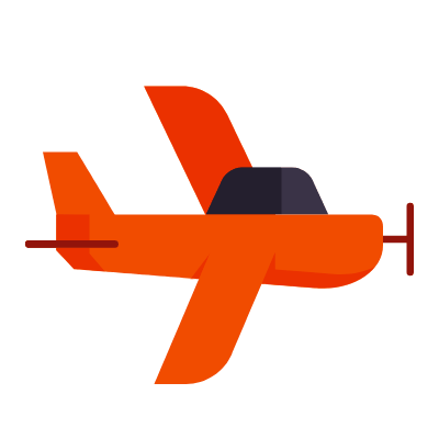 Plane, Animated Icon, Flat