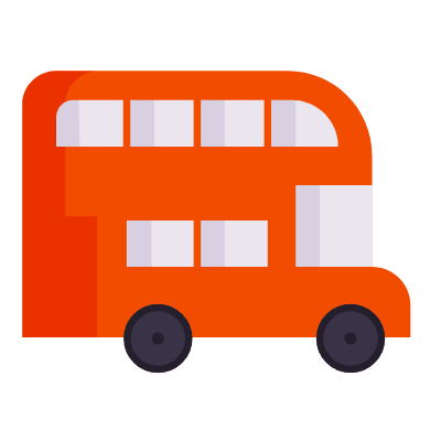 Doubledecker bus, Animated Icon, Flat