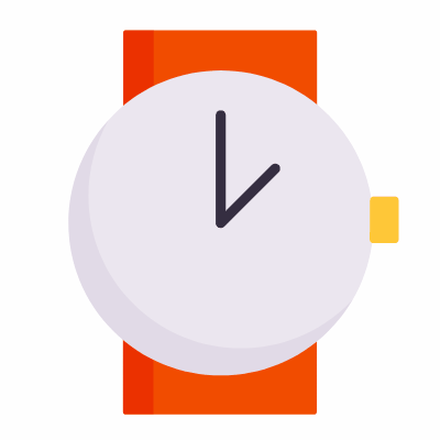 Watch, Animated Icon, Flat
