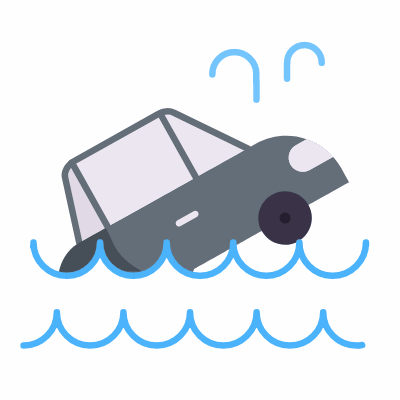 Flood, Animated Icon, Flat