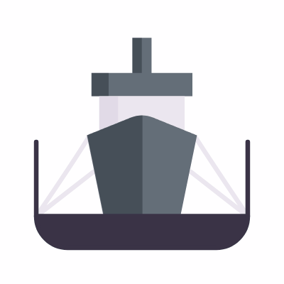 Wharf, Animated Icon, Flat