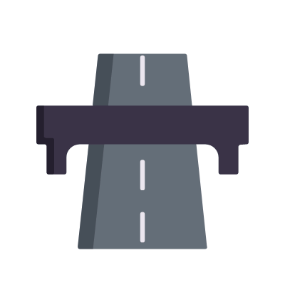 Highway, Animated Icon, Flat