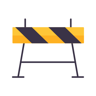 Roadblock, Animated Icon, Flat