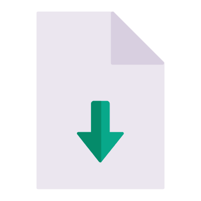 Document download, Animated Icon, Flat