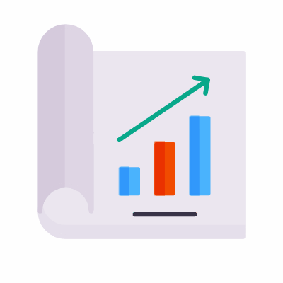 Financial project, Animated Icon, Flat