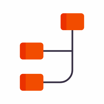 Organization, Animated Icon, Flat
