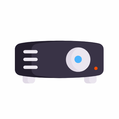 Projector, Animated Icon, Flat