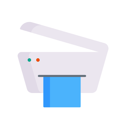 Scanner, Animated Icon, Flat